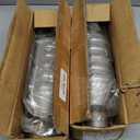 2.5" Universal Catalytic Converter, 2.5 Inch Inlet/Outlet High Flow Front Cat Converter Direct-Fit with O2 Port & Heat Shield, Universal Catalytic Convertor Stainless Steel 2PCS (EPA Compliant)