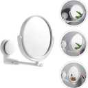 Minkissy Wall-Mounted Makeup Mirror with 10X Magnification and Adjustable Swivel Double-Sided Vanity Mirror for Bathroom Beauty Care and Fogless Shaving