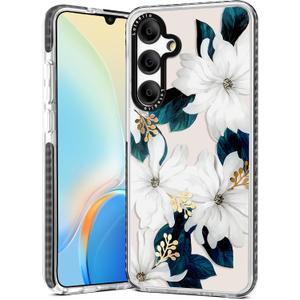 Cute Case for Samsung Galaxy A16 5G - for Women Girls Kawaii Funny Design Fun Aesthetic Blue Flower Fashion Girly for Teens Pattern TPU Bumper Phone Covers