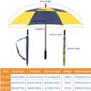 Vented Golf Umbrella 54/62/68 Inch Automatic Extra Large Windproof Oversize Stick Rain Umbrellas For Man and Woman Can Shade For Golfer And Family