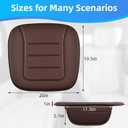 KAYI Car Seat Cushion, Comfort Memory Foam Car Cushions for Driving, Breathable Leather Surface with Anti Slip Rubber Bottom, Seat Cushion for Car and Office Chair (1 Pack, Brown)