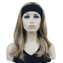 Lydell Long Straight Wave Headband Synthetic Wigs (Golden Reddish Brown)