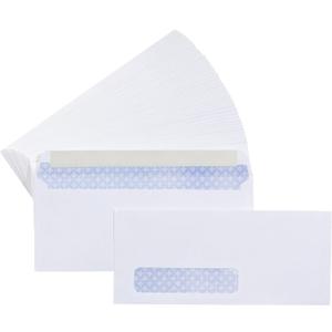 Amazon Basics #10 Security-Tinted Self-Seal Business Envelopes with Left Window, Peel & Seal Closure - 500-Pack, White