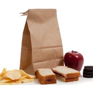 BagDream Brown Paper Lunch Bags 12LB 7x4.5x13.75 Inches 100Pcs Recyclable Kraft Paper Bags Bulk, Disposable, Large for Snack, Lunch, Sandwich, Burger, Baked Food, Craft, Packing | Value bundle, Food storage bags, Craft bags, Takeout