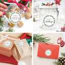 Holiday Stickers 3 Inch 2 Inch Large, Round Xmas Christmas Holiday Sticker for Envelopes Seals Cards Crafts Label Gifts Presents Bag Wrapping Party Favors (day126)