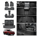 Floor Mats for 2025 Hyundai Santa Fe, All Weather TPE Cargo Mat with Backrest Mat Interior Car Mats Protection for Hyundai Santa Fe Calligraphy Accessories (Fit Hybrid and Fuel) 2024 2025