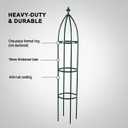 100% Metal Obelisk Garden Trellis 6.3 Feet Tall Sturdy Plant Support for Climbing Vines and Flowers Stands,1pc Upgrade (Green, Large)