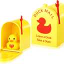 3D Printed Magnetic Cruising Ducks Mailbox Wall Mounted Mini Box for Cruise Door Refrigerator Travel Gift Take One Leave One Hiding Game(Classic Style,Yellow)