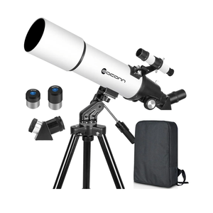 Telescopes for Adults Astronomy, 80mm Aperture 600mm Refractor Telescope for Kids & Beginners, Compact and Portable Travel Telescopio with Backpack