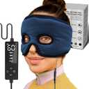 sticro Moist Heat Sinus Mask for Sinus Pressure Relief, 3 Heat & 5 Timer Settings Heated Eye Mask with Eye Holes, Thermo Therapy for Sinusitis, Migraine, Tension Headache, TMJ Relief