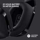 Logitech G733 Lightspeed Wireless Gaming Headset, Suspension Headband, Lightsync RGB, Blue VO!CE Mic, PRO-G Audio Black, Gaming Headset Wireless, PC, PS5, PS4, Switch Compatible