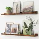 Picture Ledge Shelf, Floating Shelves for Wall, 36" W Set of 2, Brown
