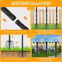 AHRLHR 6 Pack String Light Poles, Outdoor String Light Pole 10 ft Forked Metal Light Pole with Adjustable Outdoor Light Stand, Deck, Backyard, Garden, Wedding, Rustproof and Sturdy with Hooks.