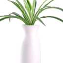 WHJY 6 inch White Nordic Minimalist Matte Handmade Ceramic Vases, Japanese Zen Stoneware Flowerware, Floral Decorations, for Living Room, Study, Bedroom, Balcony, Bar - Short White