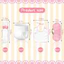 6 Sets Bottle Chug Baby Shower Games Plastic Baby Bottles Bibs Eye Mask Disposable Diapers Gender Reveal Games Baby Changing Diaper Race Game Decorations (Pink)