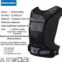 LED Safety Reflective Vest, USB Rechargeable Running Reflector Gear with Storage Pocket, Adjustable Vest (Black)