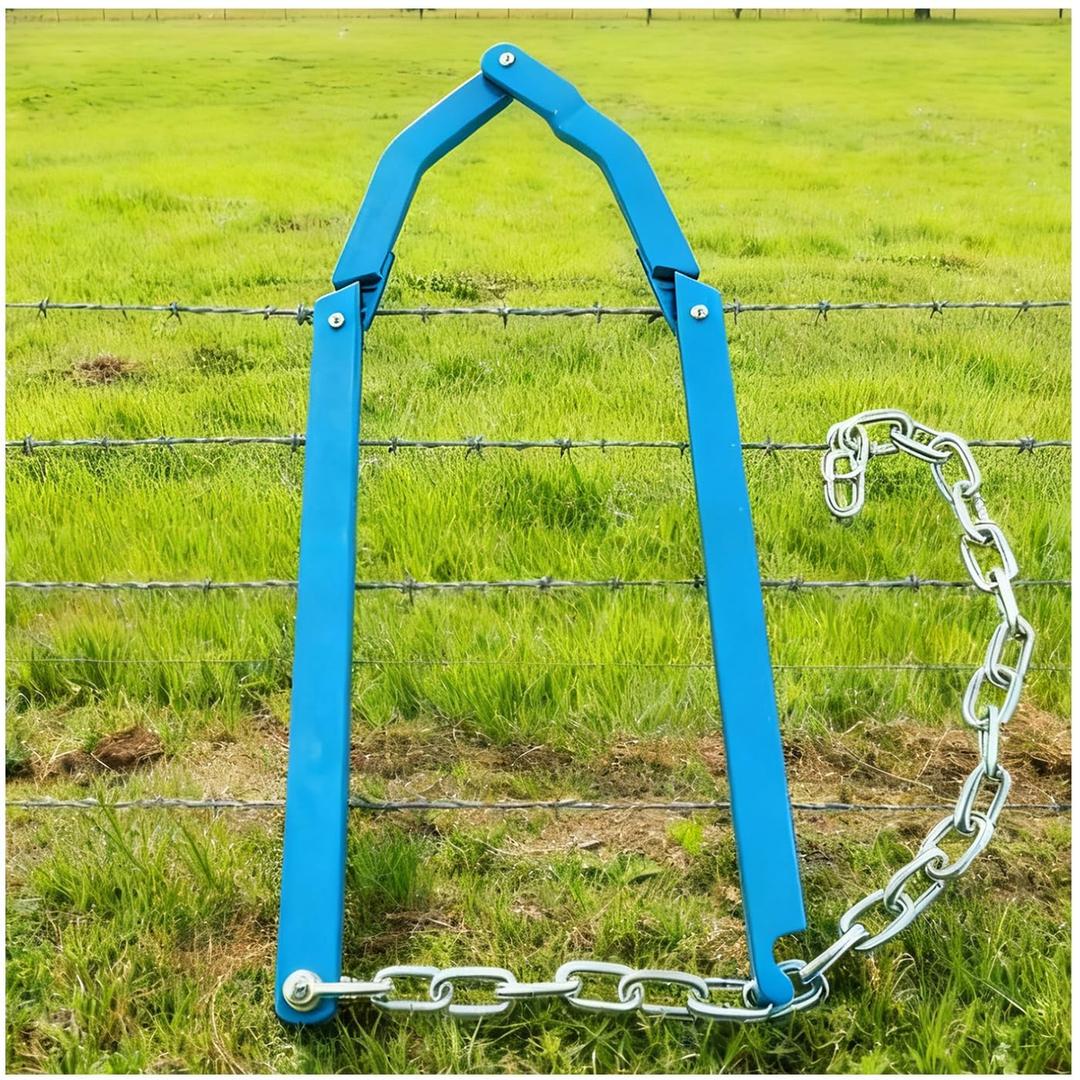 Fence Fixer, Fence Stretcher,Heavy Duty-Barbed Wire Fence Tools,Barb Wire Stretcher(SkyBlue, Large)