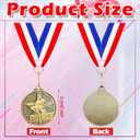 Quelay 60 Pcs Gold Award Medals with Neck Ribbons 2 Inch Winner Medals Awards Bulk Metal Trophy Award Prize Gift for Adult Competitions Education Tournaments Event