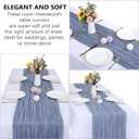 6 Pack Dusty Blue Cheesecloth Table Runner 10FT Cheese Cloth Boho Fabric Table Runner 35 x 120 Inch Rustic Sheer for Spring Holiday Wedding Baby Shower Party Decoration(Dusty Blue)