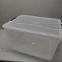 66 Qt. Clear Plastic Latch Box, Blue Latches with Clear Lid