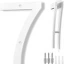 8 Inch Large Floating House Numbers, White Modern House Number for Outside, Home Address Numbers for Outdoor Garage Gate Wall Street (7)