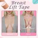 Hopkost Boob Tape Breast Lift Tape for Large Breasts with 2 Pcs Nipple Covers Invisible Boobtape for A-G Cup(Beige,3 in)