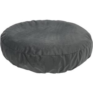 Elastic Round Dog Bed Replacement Cover Washable Easy Clean Not Waterproof 42 Inch Grey Velvet