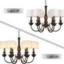 Wellmet Small Lamp Shades,ONLY for Candle Bulbs,Clip-on Drum Mini Lampshades,Set of 6, 5.5"x 5.5"x5",Cream White