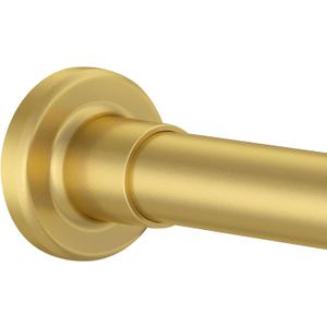 Shower Curtain Rod Adjustable 32"-80", Tension Shower Curtain Rod No Drilling Stainless Steel Rust Proof for RV Bathroom Shower Stall Apartment, Gold