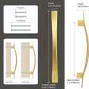 Knobonly 25 Pack Cabinet Handles 3-3/4 inch(96mm) Hole Centers, Gold Drawer Pulls, Bridge Design, Zinc Alloy