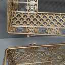 Nitial Crystal Wedding Card Box with Heart Lock 11in Wedding Money Box Treasure Chest Gold Bead Card Receiving Memory Storage for Reception Brithday Graduation Baby Shower Party Decor (Exquisite Style)