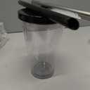 Reusable Iced Coffee Cup (16 Oz/Grande), Leak Proof and Double Wall Insulated Iced Coffee Tumbler, Come with Reusable Plastic and Metal Straws and Straw Cleaner - Black