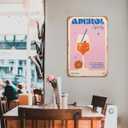 2 x Aperol Spritz Metal Sign - Cocktail Wall Art for Home Bar Decor, Vintage Aperol Spritz Gift, Bar Signs for Kitchen or Lounge, 8"x12" Wall Decoration