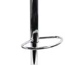 KKTONER PU Leather Round Bar Stool with Back Rest Height Adjustable Swivel Pub Chair Home Kitchen Bar stools Backless Stool with Footrest (Black)
