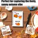 70pcs Fall Painting Stencils, 3x3in Thanksgiving Reusable Autumn Templates for DIY Crafts on Wood Canvas Fabric Wall Porch Home Decor