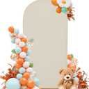 7.2FT Wedding Arch Cover  Stretchy Spandex Fabric Backdrop for Arch Stand  Ideal for Wedding Ceremony, Birthday Party, Baby Shower & Photo Booth Decoration (Off-White)