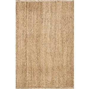 Abaca Collection Area Rug - 6' x 9', Natural, Handmade Woven Jute, Ideal for High Traffic Areas in Living Room, Bedroom