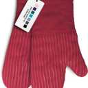 Big Red House - Silicone Oven Mitts - Red Set of 2-12.5" - Heat Resistant to 536 F / 280 C Kitchen Gloves - Professional Grade Protection Hot Cooking Baking