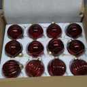 SYALEO 24pcs Christmas Ball Ornaments 60mm/2.36" Xmas Tree Decoration Pendant 5 Style Christmas Baubles Shatterproof Holiday Party Hanging Balls