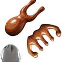 6 x 2PCS Wood Massage Tool Wooden Comb with Frog Eye Massage StickScalp Massager Round Tooth Comb Gua Sha Manual Lymphatic Drainage Massage Tool for Eye Neck Scalp Massage Gift for Mother's Day