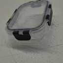 HOMBERKING 10 Pack Borosilicate Glass Meal Prep Containers with Locking Lids, Glass Food Storage Containers Set, Airtight Lunch Bento Boxes, BPA-Free & Leak Proof, 36oz & 14oz, Freezer, Oven Safe (Black)