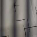Grey And White Shower Curtain 70 in W x 70 In H (177.8cm) Includes The Plastic Hooks