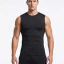 Mens Tank Tops,Sport Running Dry Fit Gym Shirt, Wicking Athletic Mesh Breathable Muscle Tee Workout Sleeveless Shirts (Black, XXL)