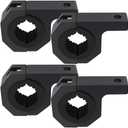 Universal Bull Bar Clamp Mounting Kit-4PCS Heavy Duty LED Light Bar Brackets for 1.38"/1.5"/1.57"/1.77"/1.97" Tubes, Fits Roof Roll Cage, Bumper, Off-Road Driving Lights