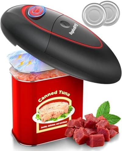 One Touch Electric Can Opener for All Can Sizes, Smooth Edge Design for Seniors with Arthritis, Automatic Kitchen Gadget & Food Safety
