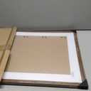 Rustic Walnut 20x24 Frame - Single Frame, 20 x 24 Poster Frame with Mat for 16x20, Picture Frames for Artwork, Puzzles, Photos and Movie Posters, Perfect Christmas Frame