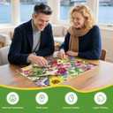 ZHISEOYI 300 Piece Puzzles for Adults, 300 Piece Puzzles for Adults Large Piece, Spring Flowers Birds Butterflies Jigsaw Puzzle, Challenging Puzzle Perfect for Game Nights, 20.5 X 15 in