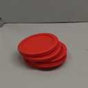 Replacement Lids fits Pyrex 2-Cup Glass Food Storage Container Bowls, 5-Inch Plastic Round Lids Covers for Pyrex 7200-PC, Airtight & Leakproof (6-Pack, Red)