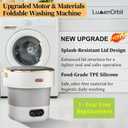 Portable Washing Machine with Spin Basket, Upgraded 20L Foldable Mini Washer【5-Min Wash・3-Min Spin・1-Year Free Replacement】Small Washing Machine for Travel, Dorms, RVs, Camping (Gray)