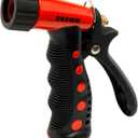 Dramm ColorStorm Premium Pistol Spray Nozzle  Heavy-Duty Adjustable Garden Hose Sprayer with Ergonomic Grip & Variable Water Patterns for Garden, Car, Deck, and Outdoor Cleaning  Red (No Size (Single))